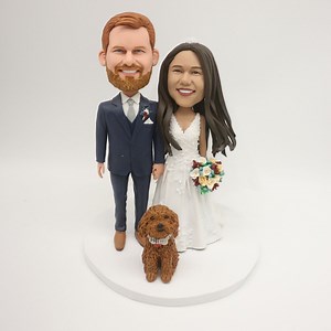 Custom Couple Bobble Head, Bobblehead Couple,bobblehead Wedding Cake Topper, Wedding Gifts With Dog/cat(pets),minibobbleheads - Etsy