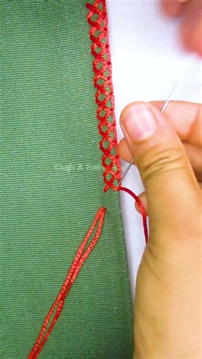 Elegant thread border lace embroidery!❤ Part 2 #diy #tutorial #handmade