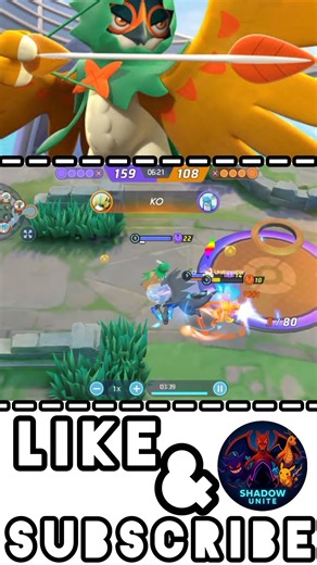 Decidueye Buff Highlights 💪 | Pokémon UNITE Short | #gamingshorts #pokemon #shoetsvideo