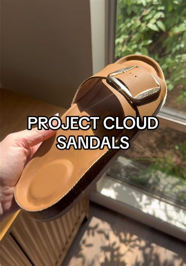 Genuine leather memory foam bottoms for more than half the price of what I paid for my veryyy similar expensive ones… @Project Cloud Shoes does it right every time 👏🏼 #tiktokshoprestock #projectcloud #sandals #summerfashion #shoes