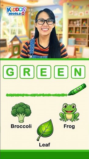 Green Spelling and Green Items for Kids | Learn Green Words with Miss V