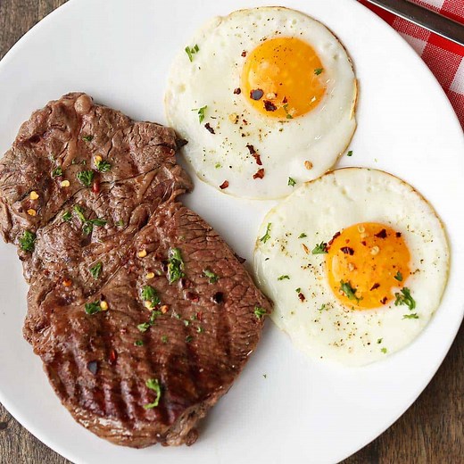 Steak and Eggs Breakfast Recipe - Healthy Recipes Blog