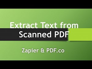 How to Extract Text from Scanned PDF using PDF.co and Zapier