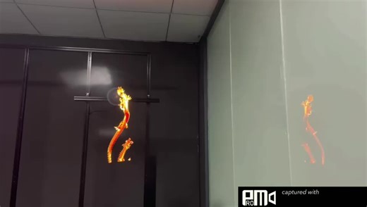 WiFi 3D Visual Fan-shaped Holographic Projector Wall Mount 120cm 6 Blades Advertising Display Fan Projector LED Rotating Imaging