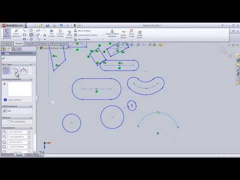 4- SOLIDWORKS SKETCH Tutorial: Rectangle/ Slot/ Circle/ Arc