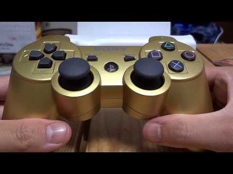 PS3 ワイヤレスコントローラー メタリックゴールド 北米版 開封