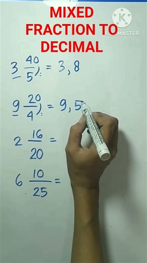Mixed Fraction to Decimal Conversion - Fast Method #mathstricks #Mathematics