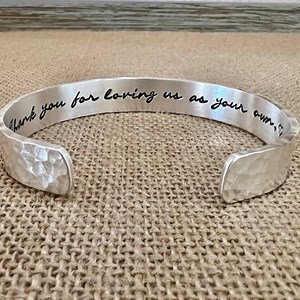 Custom Sterling Silver Cuff Bracelet: Personalized Name, Date, or Quote, Engraved Bracelet - Etsy