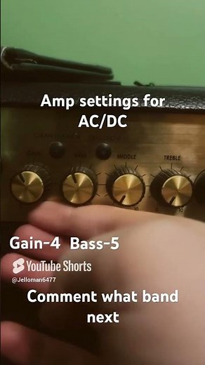 Amplifier settings for AC/DC