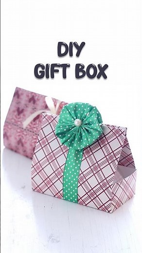 Easy Paper Gift Box Tutorial #papercraft #diy #giftidea