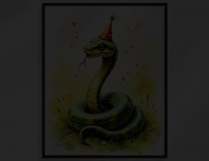 Funny Python Watercolor Print - Printable Wall Art, Cute Snake in Party Hat, Animal Nursery Decor, Kids Room Wall Art, Instant Download 682 - Etsy