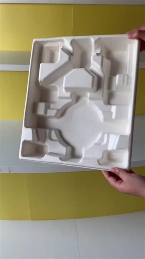 Factory Made Biodegradable Molded Pulp Packaging Recyclable Paper Pulp 3 Bottle Wine Shipper Tray