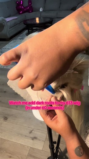 Adding Dark Roots to My 613 Wig in 60 Seconds