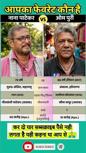 Nana Patekar & Om Puri: Fire and Finesse — Pillars of Powerful Acting 🎬🔥