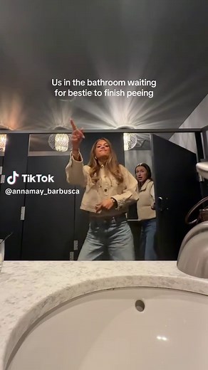Fun Bathroom Dance Moments with Friends