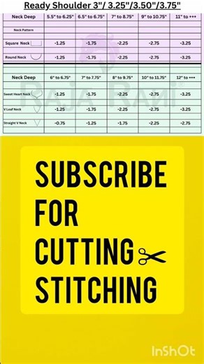✅deep neck blouse shoulder chart