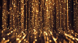 Download AI generated a gleaming gold background illuminated with an array of shimmering lights, Abstract technology big data background concept, AI Generated for free