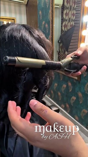 How to curl with tongs / Art of tong #makeupbyash #bridelmakup