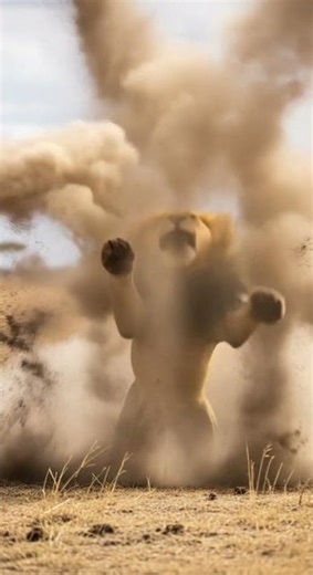 Curious Lion Digging! What's He Looking For? 🐾 #Wildlife #Safari #Shorts