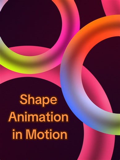 Shape Animation in Motion. After Effects 🧡 #shapeanimation #motiondesign #aftereffects #shapes #animation