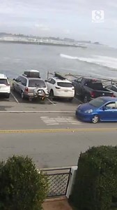 WHARF COLLAPSE | Video from a home near the wharf shows the moment the wharf collapsed into the ocean. Latest: https://www.ksbw.com/article/santa-cruz-wharf-repairs-collapse-california/63267643 | KSBW TV Action News 8