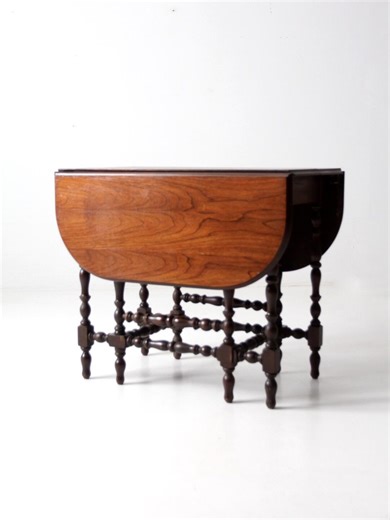 Vintage Drop Leaf Table With Jefferson Woodworking Slide Extension - Etsy