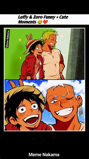Luffy & Zoro Funny + Cute Moments 😂❤️ #onepiece #anime #luffy