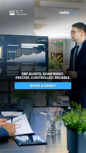 BCT Consulting on Instagram: "Spreadsheets weren’t designed for EBP audits. Radar360 was. Radar360 modernizes EBP audits with automation and risk-based intelligence. ✔ Automated workpapers ✔ Rule-driven audit logic ✔ Exception detection & reconciliations ✔ 100% data coverage ✔ Transparent audit trails Less preparation. More confident audit outcomes. 👉 Learn more via the link in bio! #EBPAudit #AuditAutomation #AuditIntelligence #RiskBasedAudit #BCTKPO #BCTCGlobal"