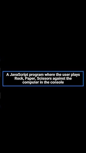 Rock, Paper, Scissors Game in JavaScript #javascript #rockpaperscissors #coding