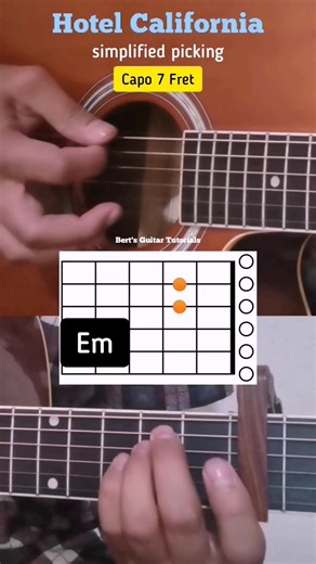 2.8M views · 31K reactions | hotel california simplified picking #guitartutorial #bertsguitartutorials | Bert's Guitar Tutorials | Facebook