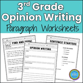 3rd Grade Opinion Writing Paragraph Worksheets – Starters, Prompts & More