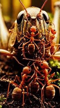 Green Disappears Under Red | Fire Ants vs Grasshopper | Real Macro