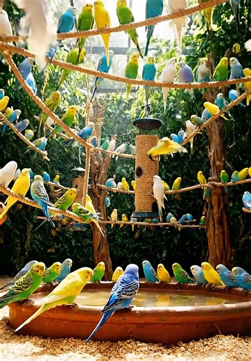 Beautiful Colorful Parrots in Nature