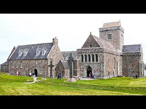 The tranquil Isle Of Iona in Scotland with the Abbey 'Cradle of Christianity' founded by St Columba