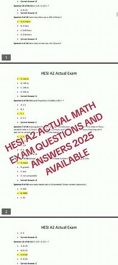 Here are Hesi A2 MATHEMATICS questions and answers2025 Good luck futurenurse