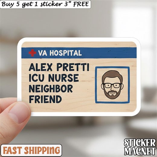 Justice for Alex Pretti Sticker/magnet- Nurse Solidarity Memorial Sticker, Abolish ICE Protest, Be Pretti Good - Etsy