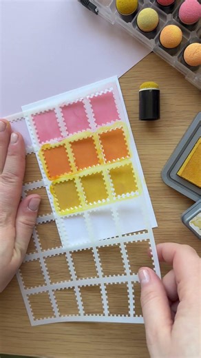 How cute is this postage stamp card?! 😍✨ #papercrafts #cardmaking #journaling #scrapbooking #diy