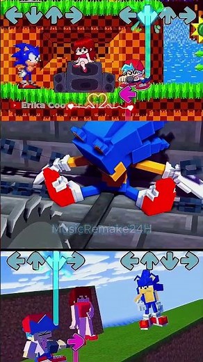 FNF Sonic Minecraft Animation | FNF Mods | Friday Night Funkin Game