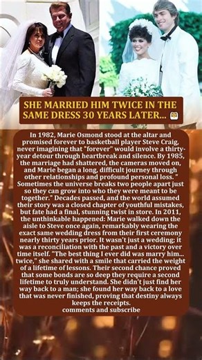 SHE MARRIED HIM TWICE IN THE SAME DRESS 30 YEARS LATER... 👰