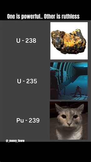 U-235 vs Pu-239. #chemistry #science #viral #physics #uranium #nuclear #shorts