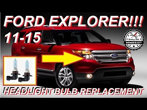 2011-2015 Ford Explorer Headlight Bulb Replacement & How to Replace Head Light Bulbs XLT XLS Limited