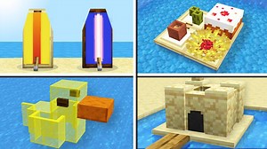 10 Summer Build Tricks in Minecraft! (No Command Blocks!) Minecraft Map