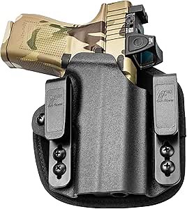 Alien Gear Rapid Force Level 2 OWB Holster – Locking Belt Slide – Right Hand – Compatible with Sig Sauer and Glock Models – No Light, Compact Light, and Large Light Options – Matte Black