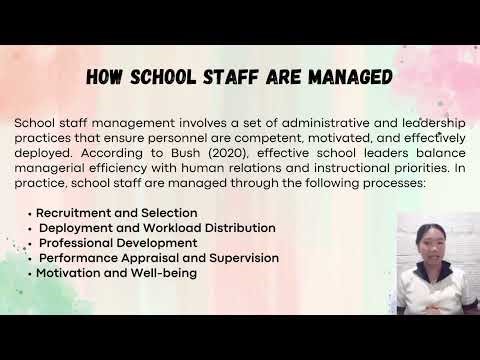 Unit III.School Management and Administration •Managing resources,staff, and curriculum