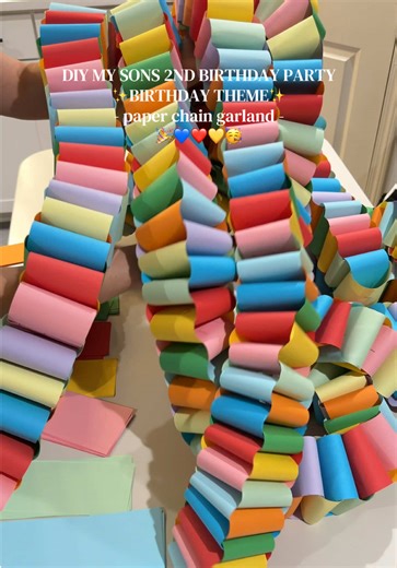 DIY Paper Chain Garland for a Birthday Party