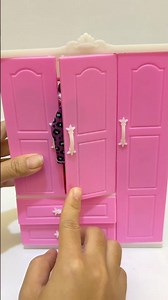 satisfying with unboxing video miniature wardrobe pink 👚🎉🛍️