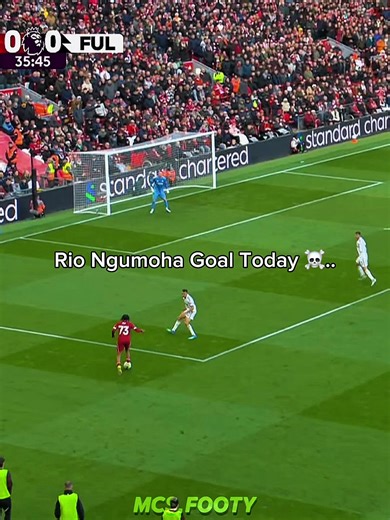 Rio Ngumoha Goal Today VS Fulham 🥶 ☠️ #football#liverpool#rionguhoma#viral#fyp