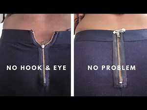 FIX ZIPPER ON BACK OF PANTS that won't stay zipped if you don't have an Hook & Eye
