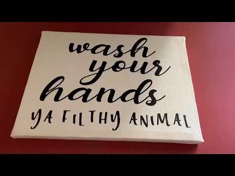 How To Press HTV on a canvas - Cricut projects
