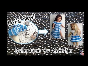 American Girl Doll Maxi dress, skirt, and shoes. Easy sewing. Dollar Tree haul.